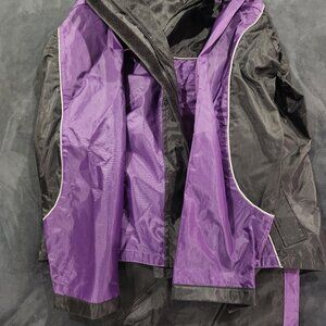 NexGen Women's Purple and Black Oxford Water Proof Motorcycle Rain Suit